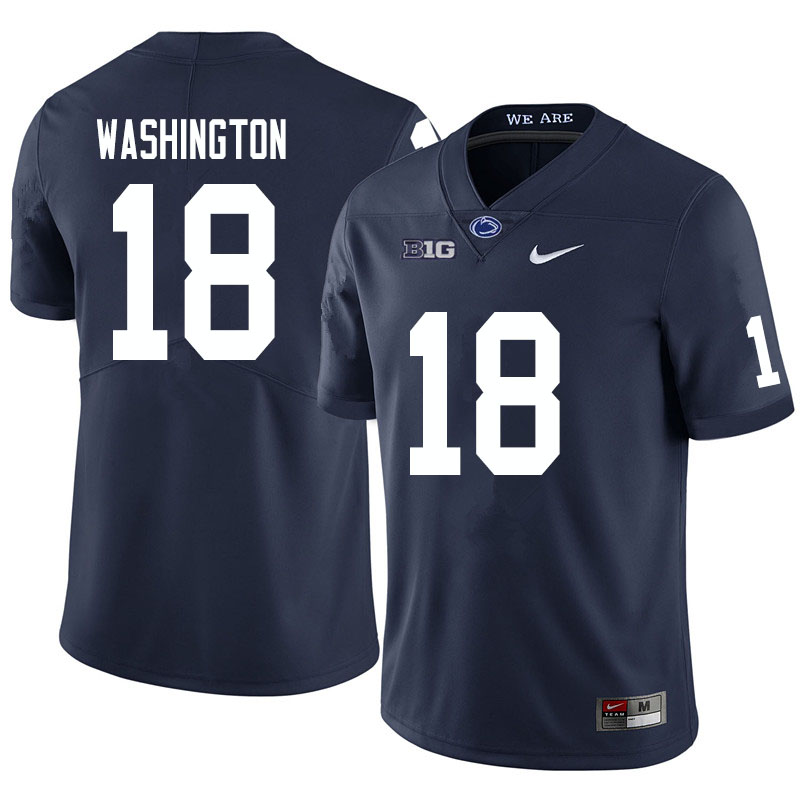 Men #18 Parker Washington Penn State Nittany Lions College Football Jerseys Sale-Navy - Click Image to Close